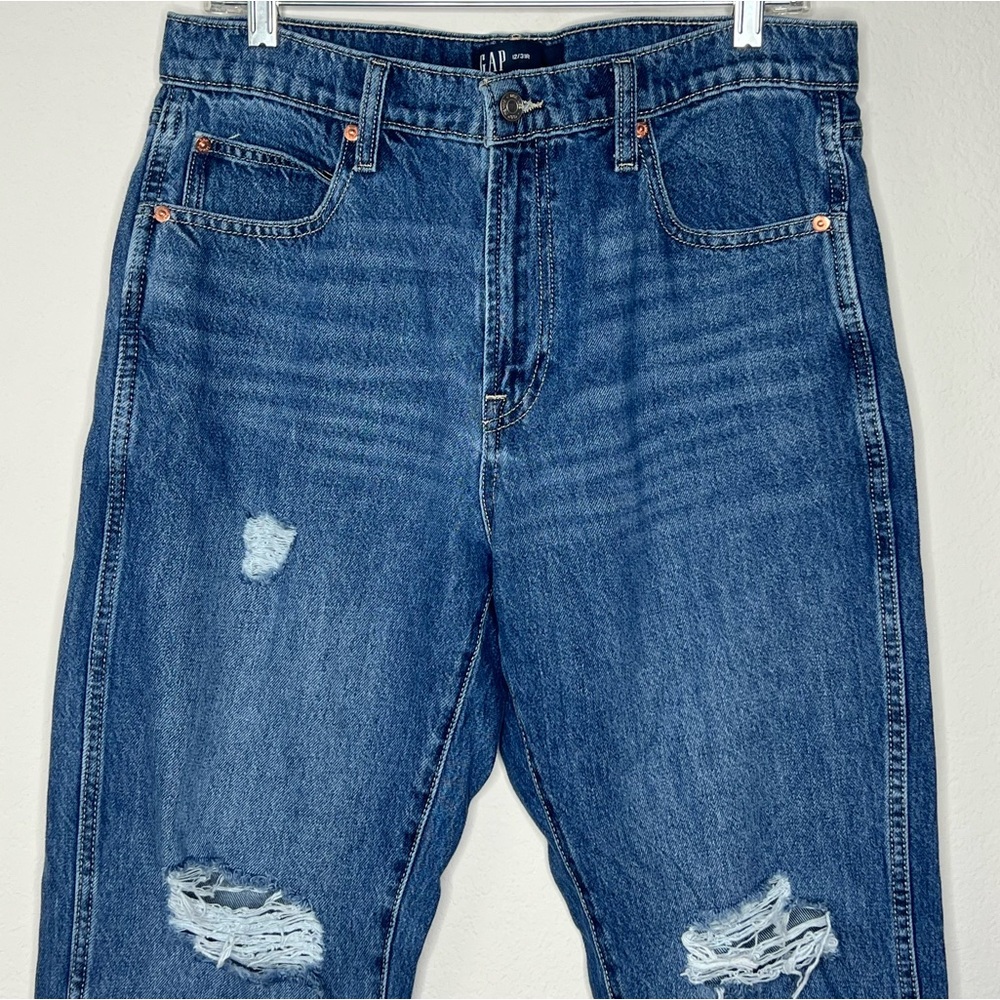 GAP Women’s High Rose Destructed Mom Jeans - Picture 4 of 12